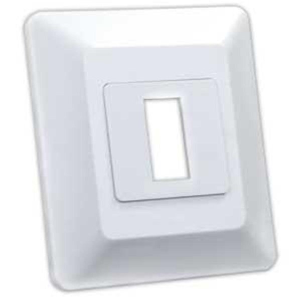 Jr Products JR PRODUCTS 13605 Single Switch Base And Bezel - White J45-13605